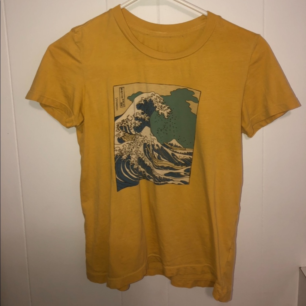 PacSun Yellow Waves Shirt Small